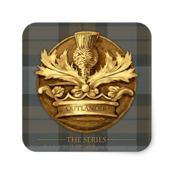 Outlander | The Thistle Of Scotland Emblem Square Sticker