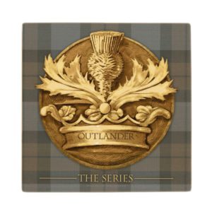 Outlander | The Thistle Of Scotland Emblem Wood Coaster
