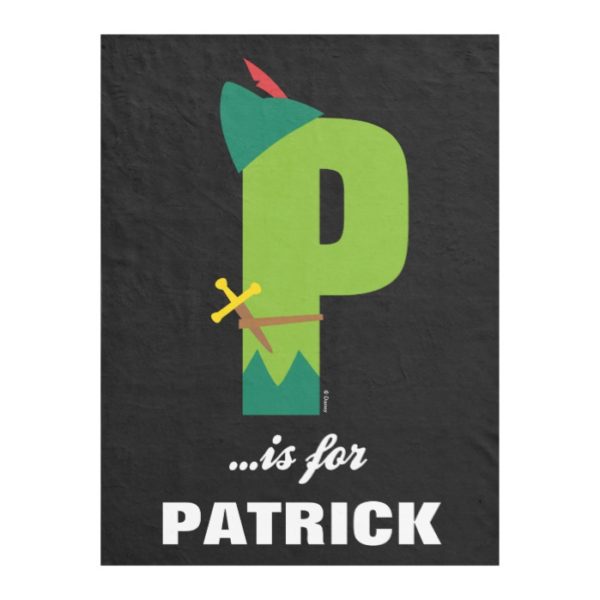 P is for Peter Pan | Add Your Name Fleece Blanket