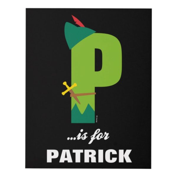 P is for Peter Pan | Add Your Name Panel Wall Art