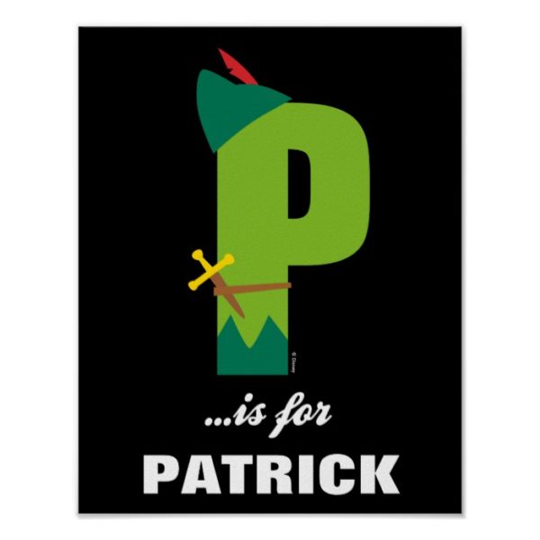 P is for Peter Pan | Add Your Name Poster