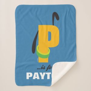 P is for Pluto | Add Your Name Sherpa Blanket