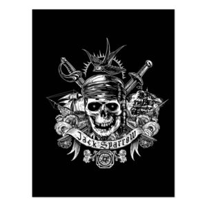 Pirates of the Caribbean 5 | Jack Sparrow Skull Postcard