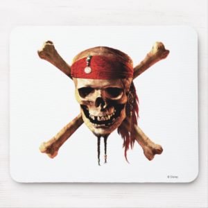 Pirates of the Caribbean skull torches Logo Disney Mouse Pad