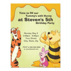 Pooh and Pals Birthday Invitation