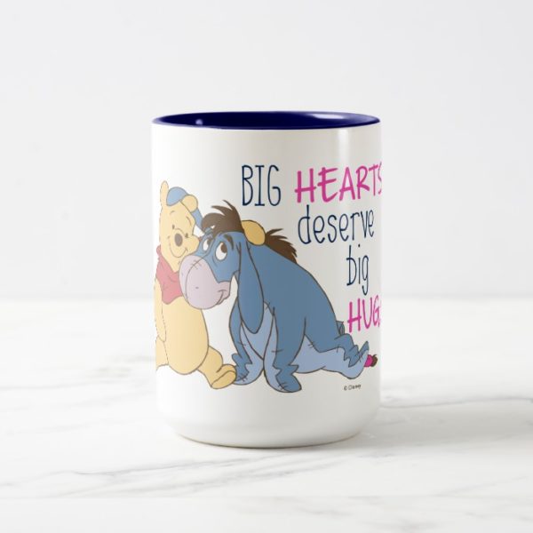 Pooh & Eeyore | Big Hearts Deserve Big Hugs Two-Tone Coffee Mug