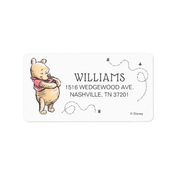 Pooh & Friends Watercolor | Baby Shower Label