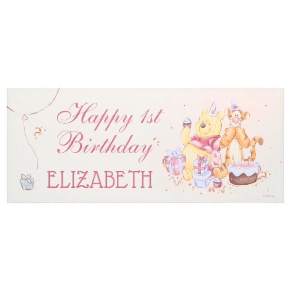Pooh & Friends Watercolor | First Birthday Banner