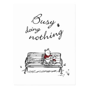 Pooh & Piglet | Busy Doing Nothing Postcard