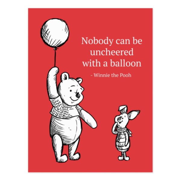 Pooh & Piglet | Nobody Can Be Uncheered Postcard