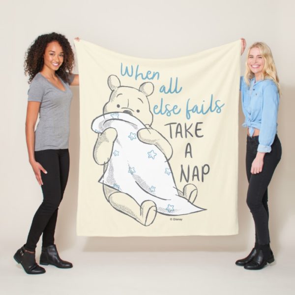 Pooh | Take a Nap Quote Fleece Blanket