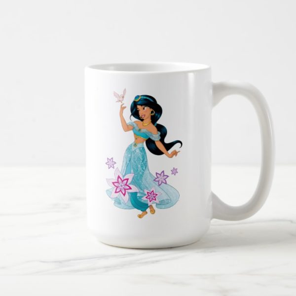 Princess Jasmine with Bird Floral Coffee Mug