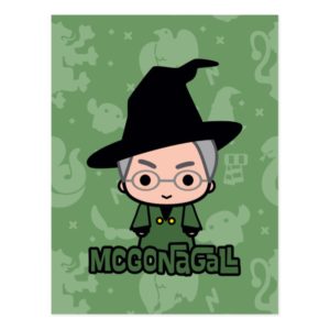 Professor McGonagall Cartoon Character Art Postcard