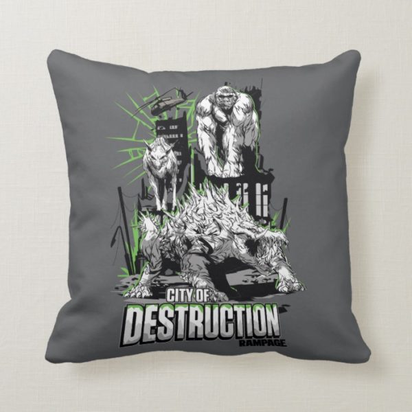 RAMPAGE | City of Destruction Throw Pillow
