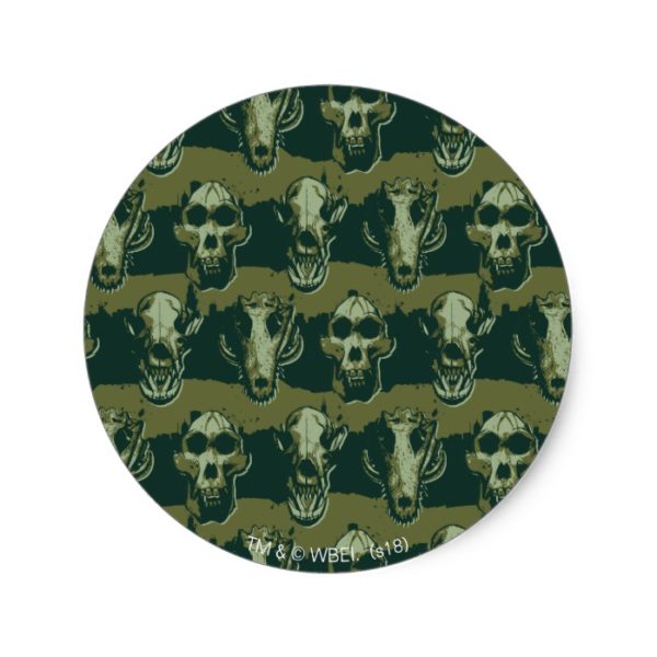 RAMPAGE | Skulls Pattern Classic Round Sticker