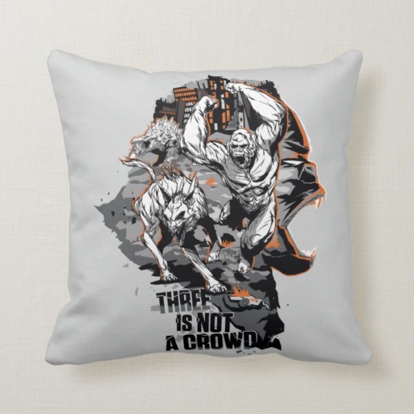 RAMPAGE | Three is Not a Crowd Throw Pillow