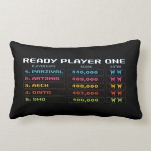 Ready Player One | High Score Leaderboard Lumbar Pillow