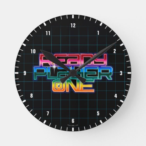 Ready Player One | Rainbow Logo Round Clock