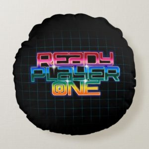 Ready Player One | Rainbow Logo Round Pillow