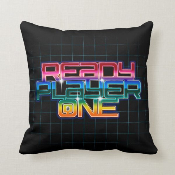 Ready Player One | Rainbow Logo Throw Pillow