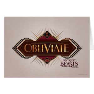 Red & Gold Art Deco Obliviate Spell Graphic