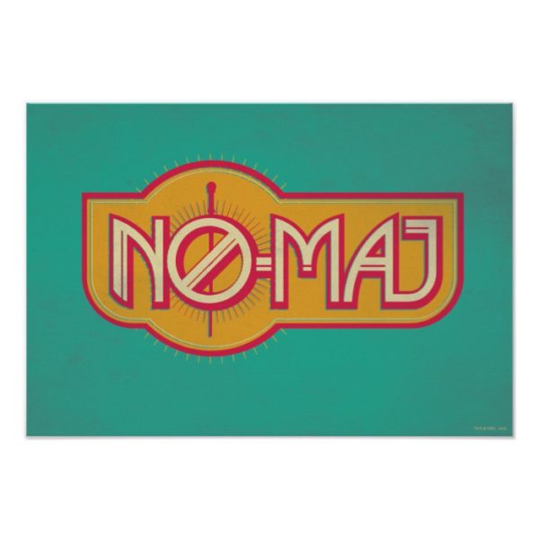 Red & Yellow NO-MAJ™ Badge Poster