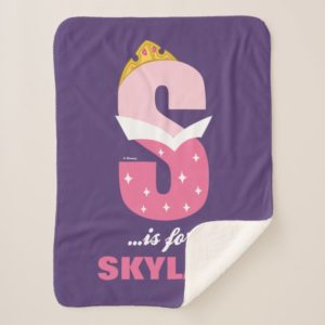 S is for Sleeping Beauty | Add Your Name Sherpa Blanket