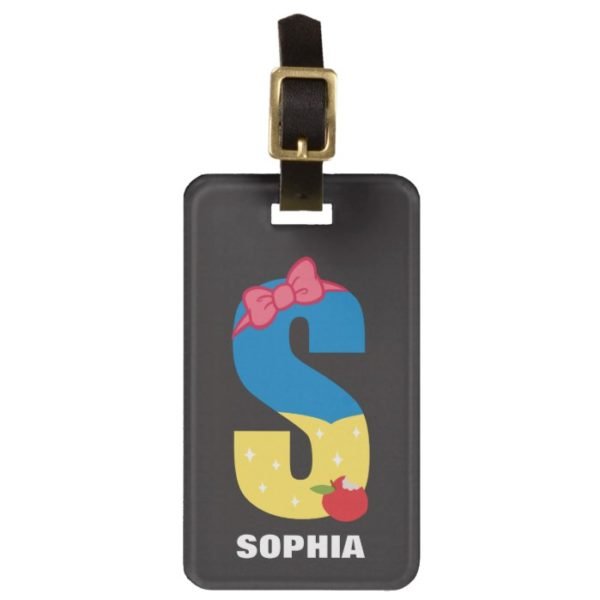 S is for Snow White | Add Your Name Luggage Tag