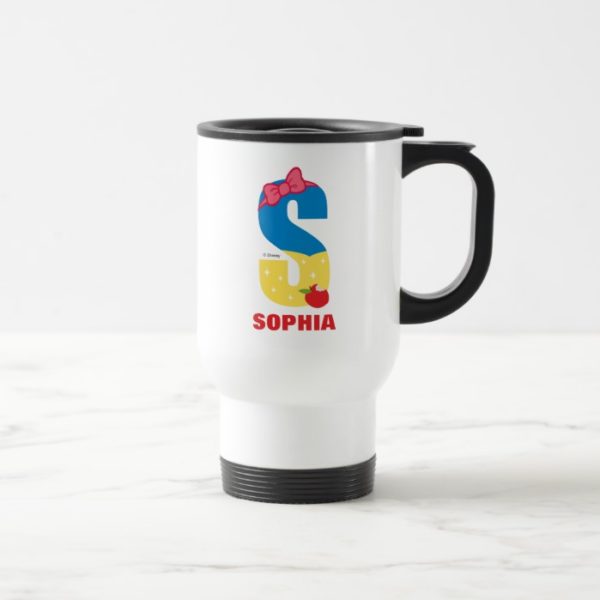 S is for Snow White | Add Your Name Travel Mug
