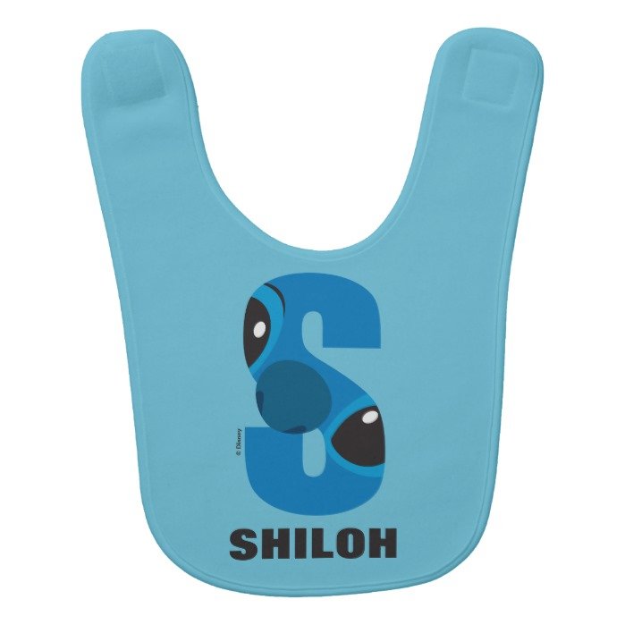 S is for Stitch | Add Your Name Baby Bib