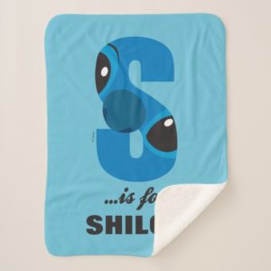 S is for Stitch | Add Your Name Sherpa Blanket