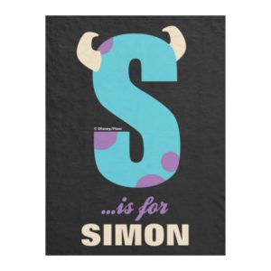 S is for Sulley | Add Your Name Fleece Blanket