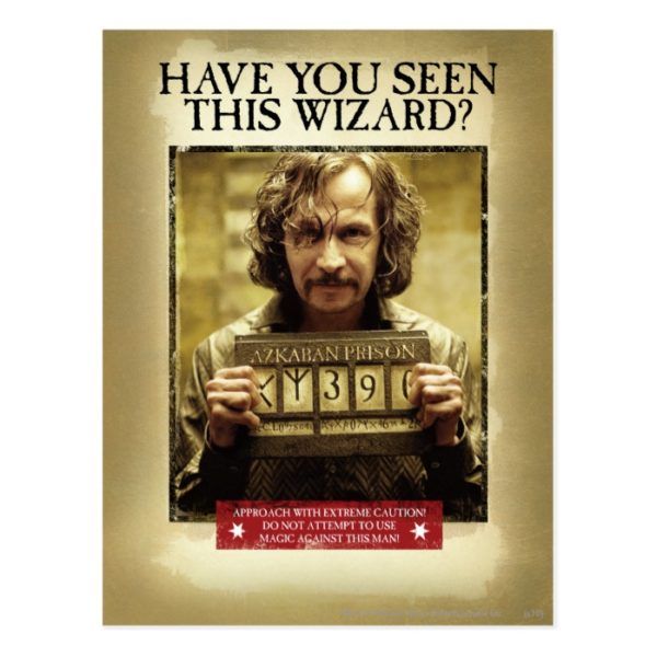 Sirius Black Wanted Poster Postcard