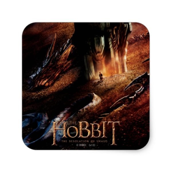 SMAUG™ Encircles BILBO BAGGINS™ Square Sticker
