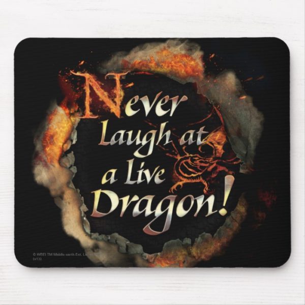 SMAUG™ - Never Laugh Logo Graphic Mouse Pad