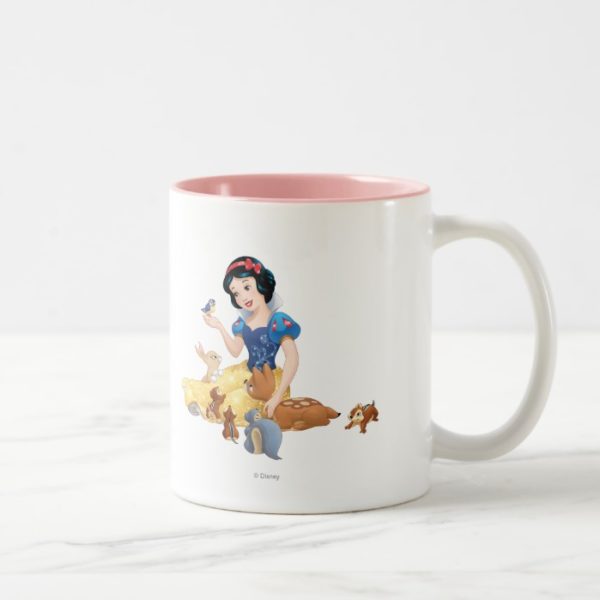 Snow White and the Forest Animals Two-Tone Coffee Mug