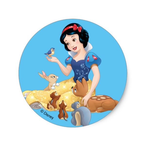 Snow White | Make Time For Buddies Classic Round Sticker