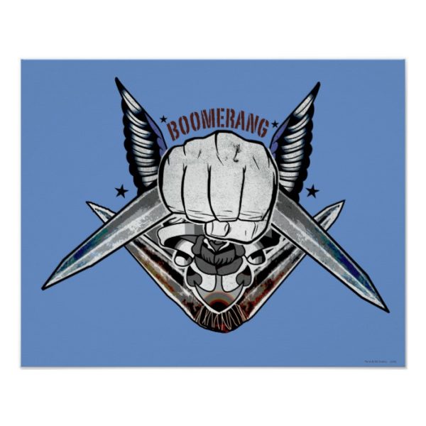 Suicide Squad | Boomerang Fist Tattoo Art Poster