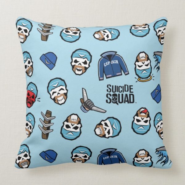Suicide Squad | Captain Boomerang Emoji Pattern Throw Pillow