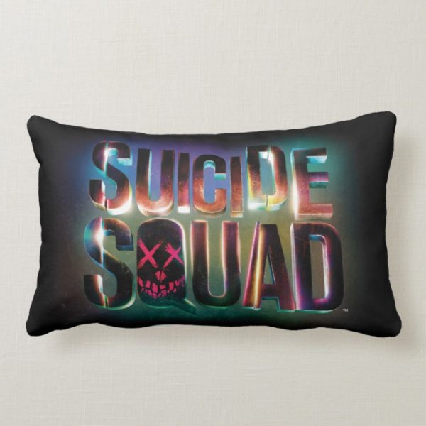 Suicide Squad | Colorful Glow Logo Lumbar Pillow