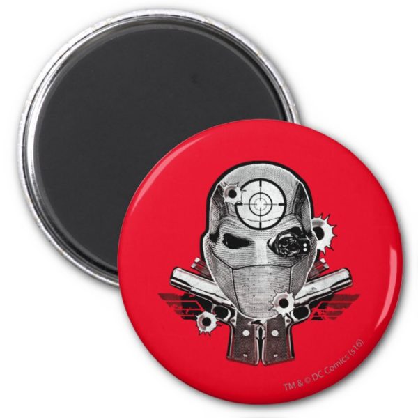 Suicide Squad | Deadshot Mask & Guns Tattoo Art Magnet