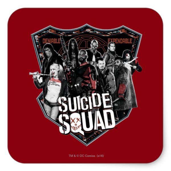 Suicide Squad | Group Badge Photo Square Sticker