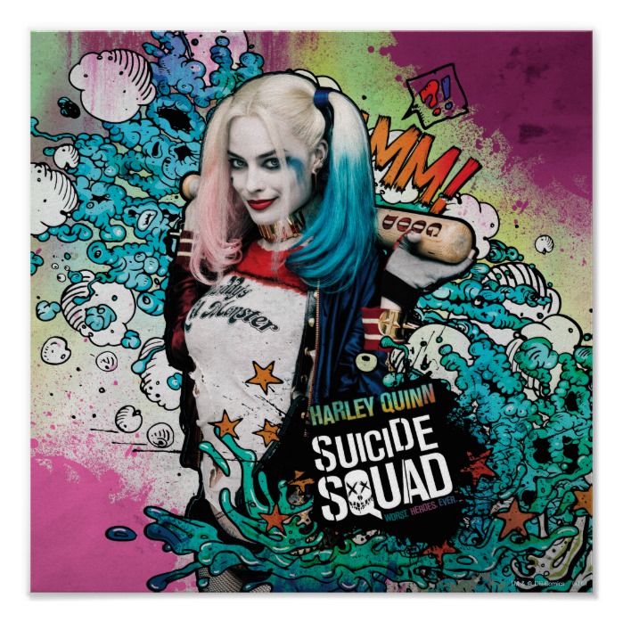 Artwork Harley Quinn Suicide Squad Poster Plakat Handmade Graffiti Street Art