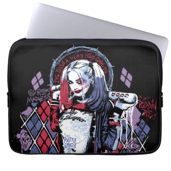 Suicide Squad | Harley Quinn Inked Graffiti Computer Sleeve