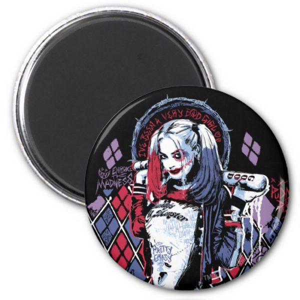 Suicide Squad | Harley Quinn Inked Graffiti Magnet