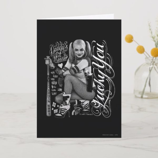 Suicide Squad | Harley Quinn Typography Photo Card