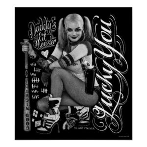 Suicide Squad | Harley Quinn Typography Photo Poster