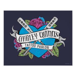 Suicide Squad | Harley Quinn's Tattoo Parlor Heart Poster