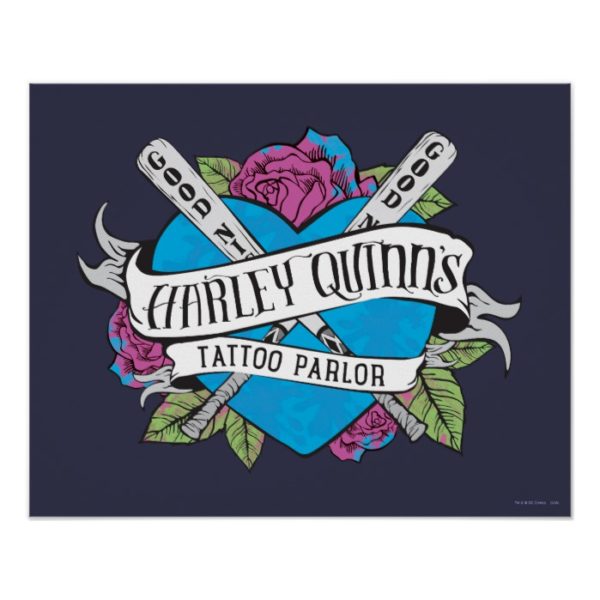 Suicide Squad | Harley Quinn's Tattoo Parlor Heart Poster