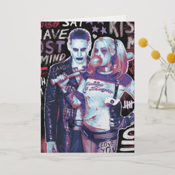 Suicide Squad | Joker & Harley Typography Photo Card